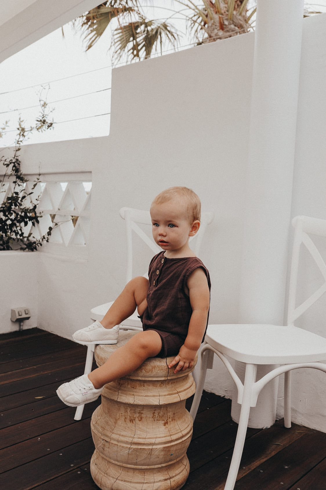 Girl Wearing Tiny Trove Bowie Sleeveless Jumpsuit