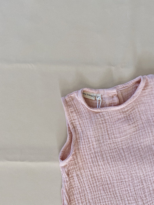 Tiny Trove Bowie Sleeveless Jumpsuit - Marshmallow Pink