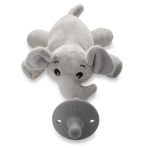 Ali+Oli Elephant Pacifier Holder (with Pacifier)