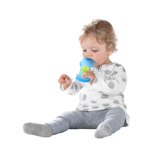 baby with Sophie la Girafe "Etait Une Fois" Ice Bite - Telephone