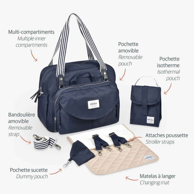 Beaba Geneva II Changing Bag - Navy Blue
