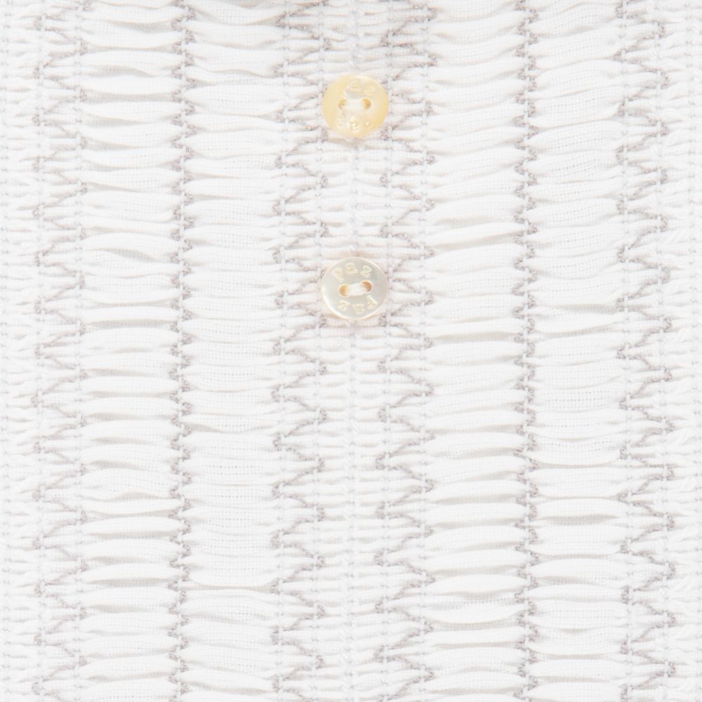 Paz Rodriguez 2-Piece (Shorts, Blouse) Set - Grey and White