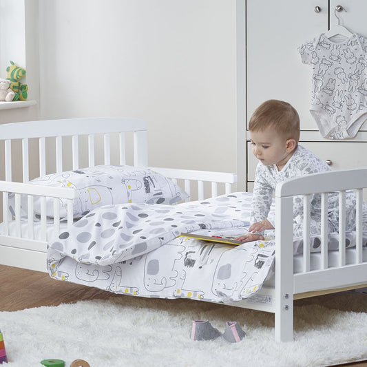 Kinder Valley 5Pc Toddler Bedding Set - Safari Friends Grey