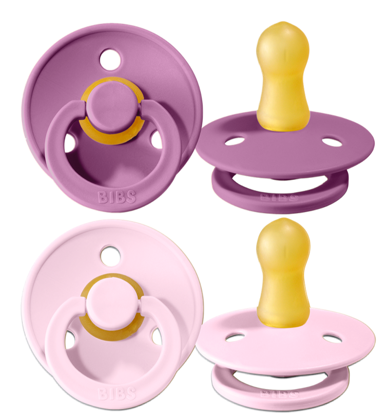 Bibs Colour Pacifier 2pc - Lavender / Baby Pink