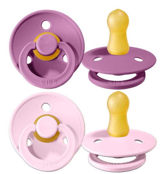 Bibs Colour Pacifier 2pc - Lavender / Baby Pink