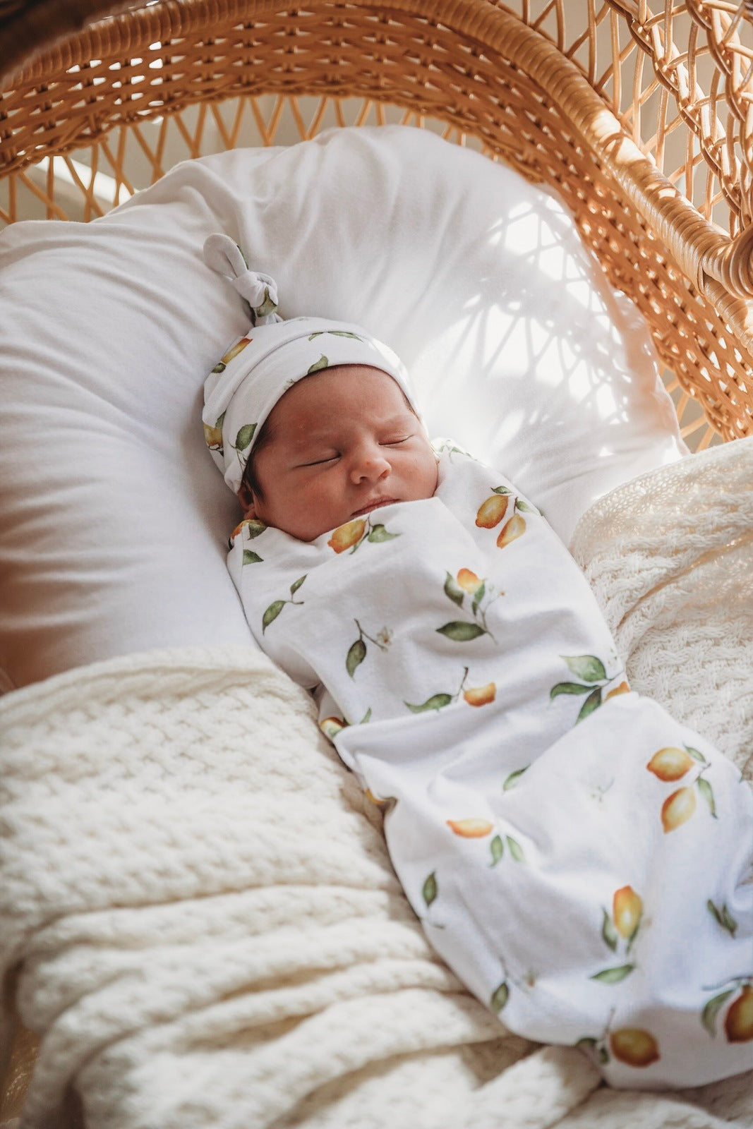 Snuggle Swaddle & Beanie Set - Lemon