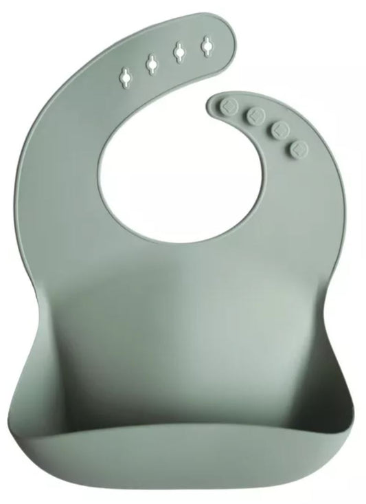 Mushie Silicone Bib - Cambridge Blue