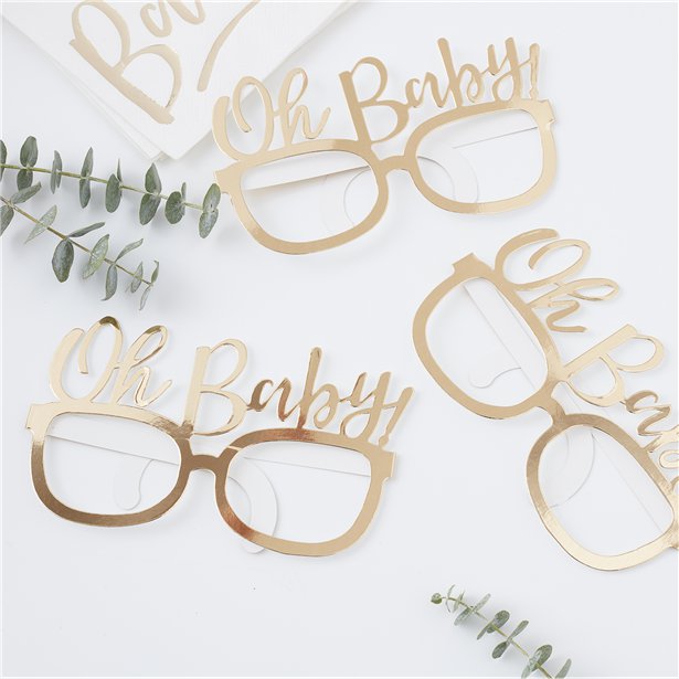 Baby Shower Fun Glasses - 'Oh Baby'