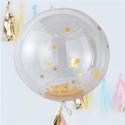 Gold Confetti Giant Balloon - Pick & Mix Pastel