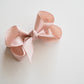 Small Piggy Tail Bow Clips - Nude