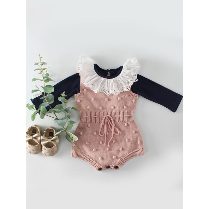 Knitted Romper - Pink