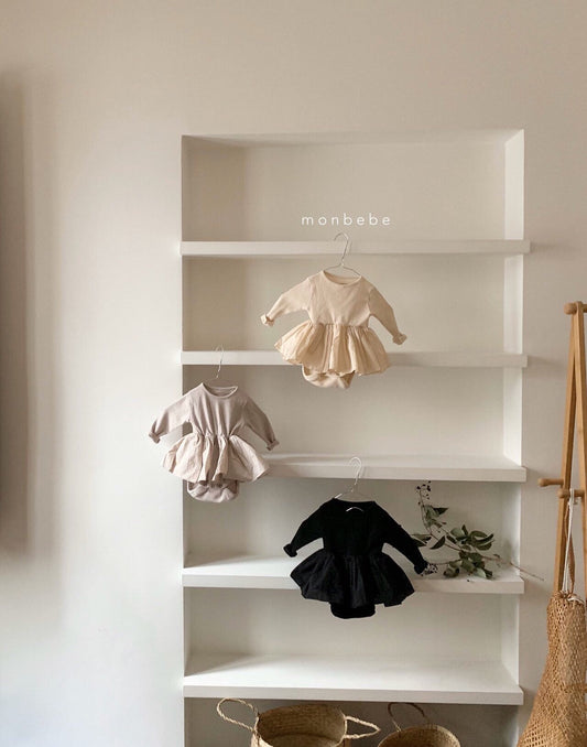 Mini Tutu Romper - Cream