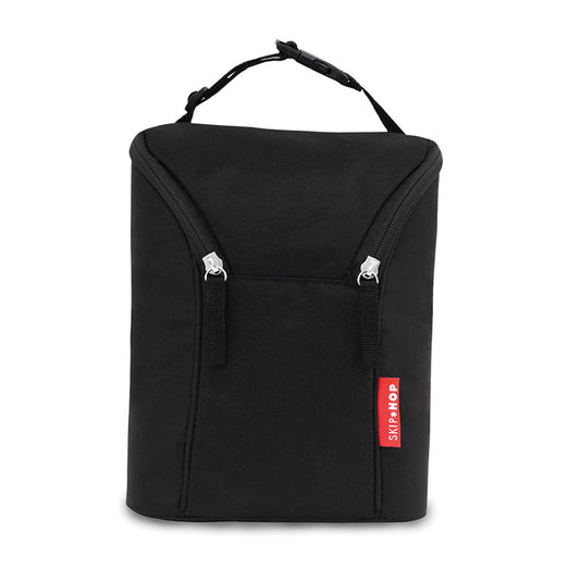 SkipHop Grab & Go Double Bottle Bag - Black