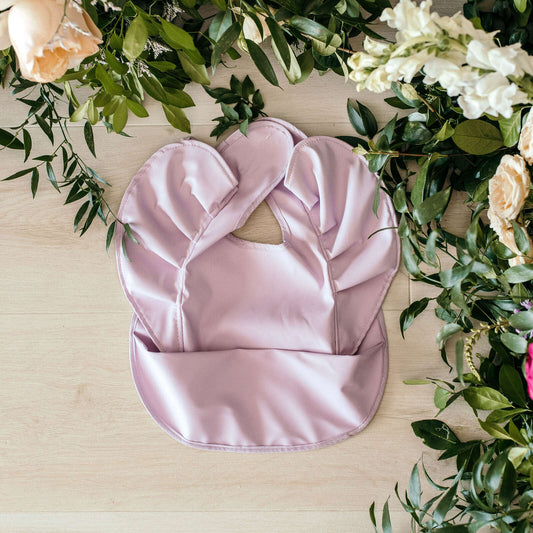 Snuggle Honey Waterproof Bib - Lavener Frill