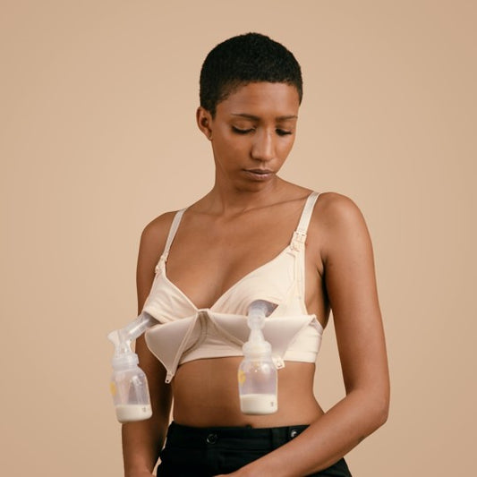 Simple Wishes SuperMom Nursing & Pumping T-Shirt Bra - Sunkissed Rose