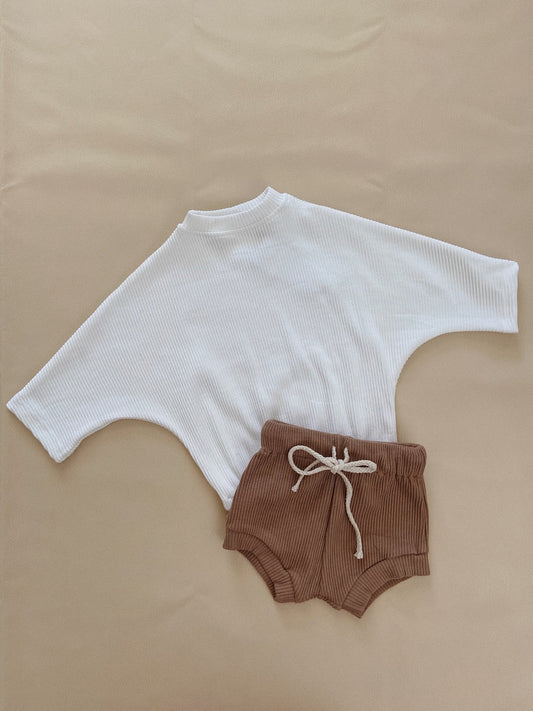 Tiny Trove Wategos Shorts - Mocha