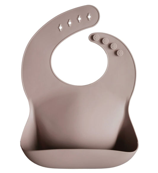 Mushie Silicone Bib - Warm Taupe