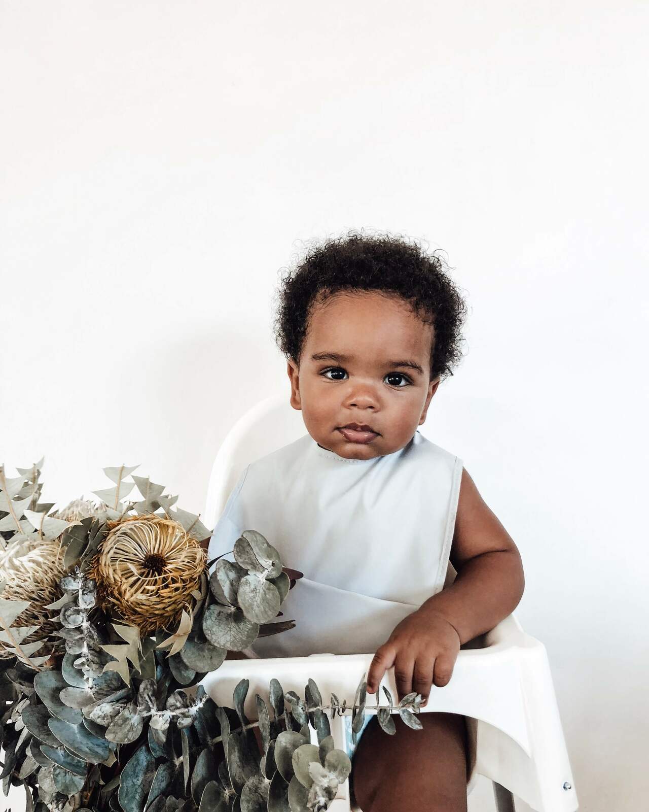 Snuggle Honey Waterproof Bib - Dove