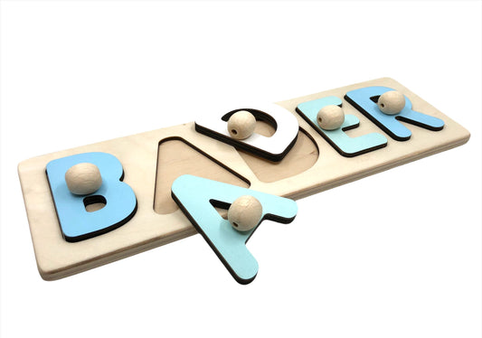 Wooden Name Puzzle - Bader