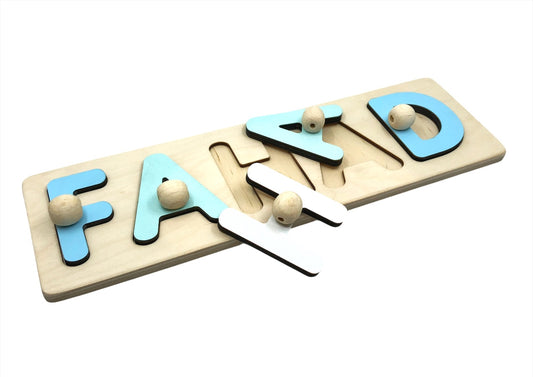 Wooden Name Puzzle - Fahad