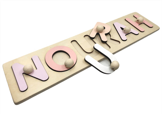 Wooden Name Puzzle - Nourah