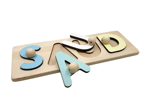 Wooden Name Puzzle - Saud