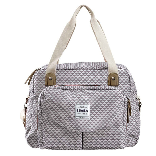 Beaba Geneva II Changing Bag Play Print - Grey/Coral