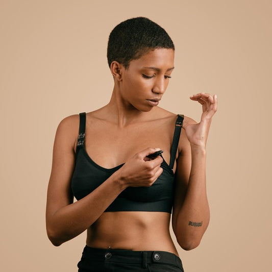 Simple Wishes SuperMom Nursing And Pumping Bralette - Black