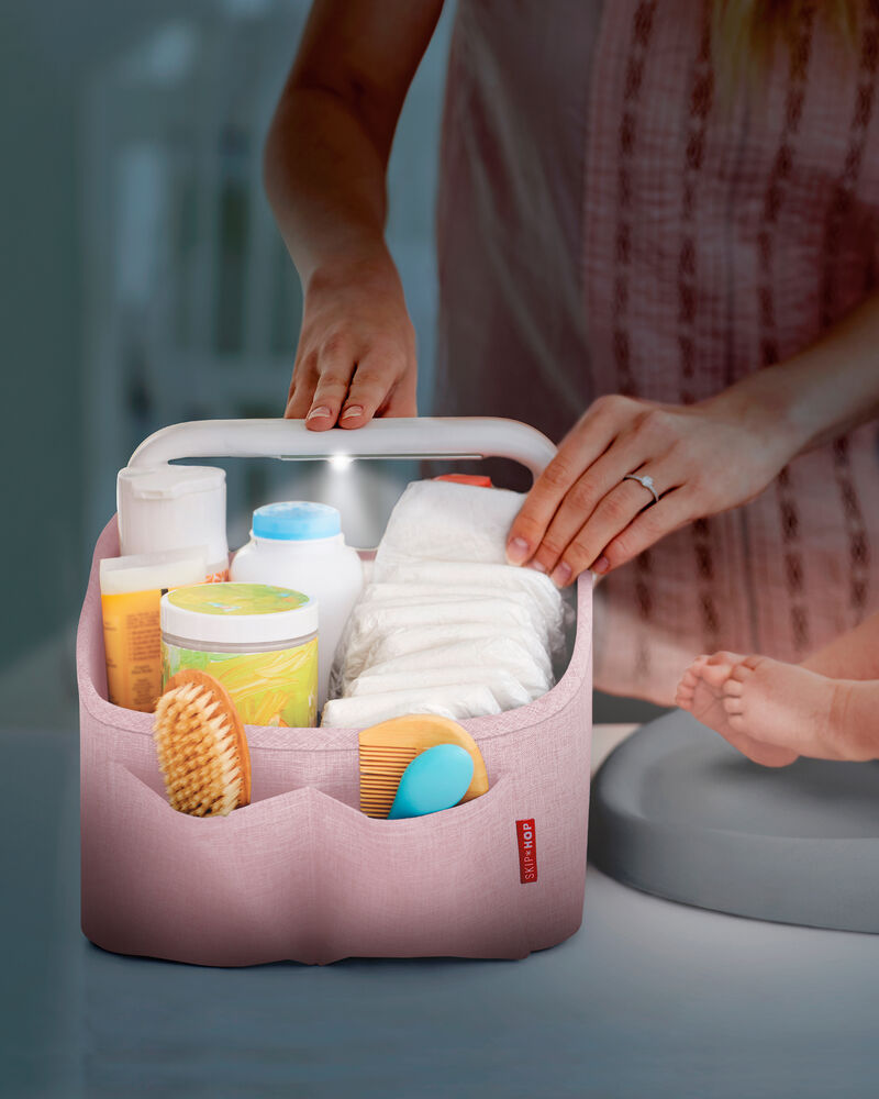 SkipHop Light Up Diaper Caddy - Pink