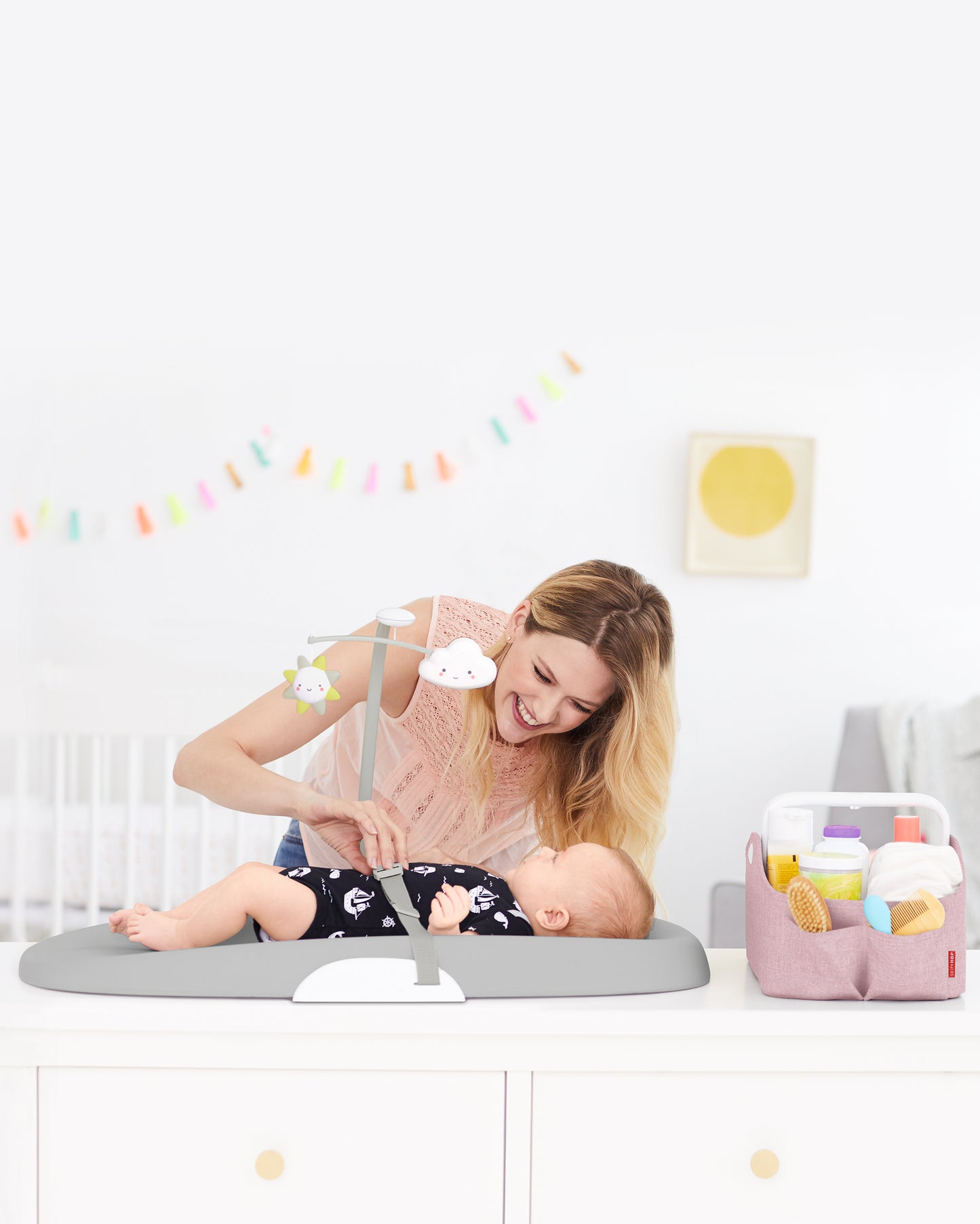 SkipHop Light Up Diaper Caddy - Pink