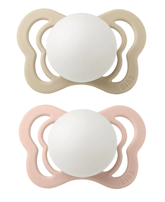 Bibs Pacifier Couture Glow 2pc - Blush / Vanilla