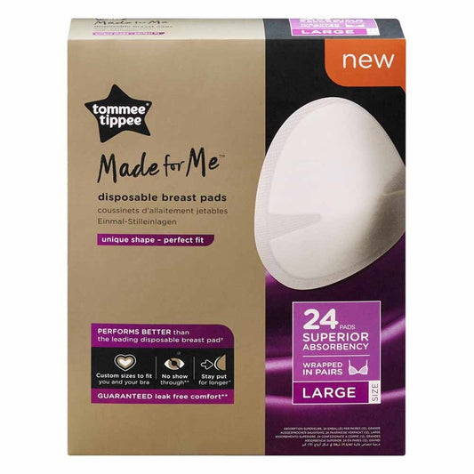 Tommee Tippee Made for Me Disposable Breast Pads (24 pieces) - Large