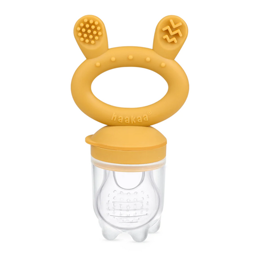 Haakaa Fresh Food Feeder and Cover Set - Mustard