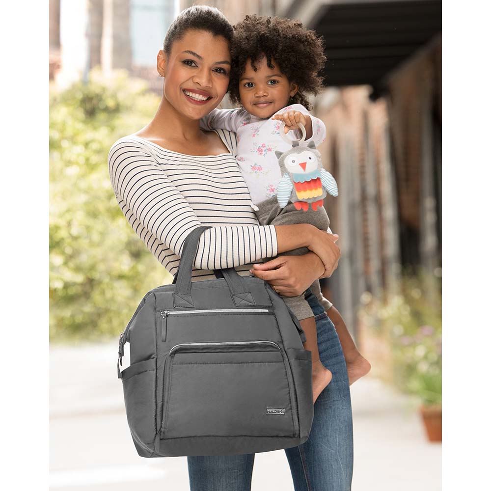 SkipHop Main Frame Diaper Backpack - Charcoal