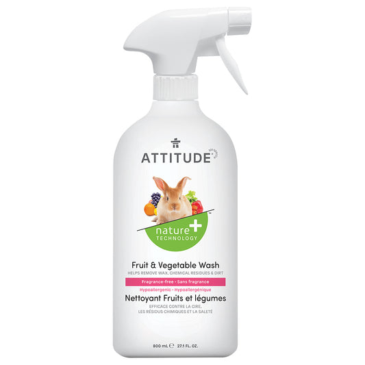 Attitude Fruit & Vegetable Wash 800ml - Unscented
