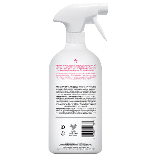 Attitude Fruit & Vegetable Wash 800ml - Unscented