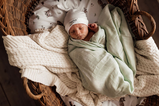 Organic Muslin Swaddle - Honeydew