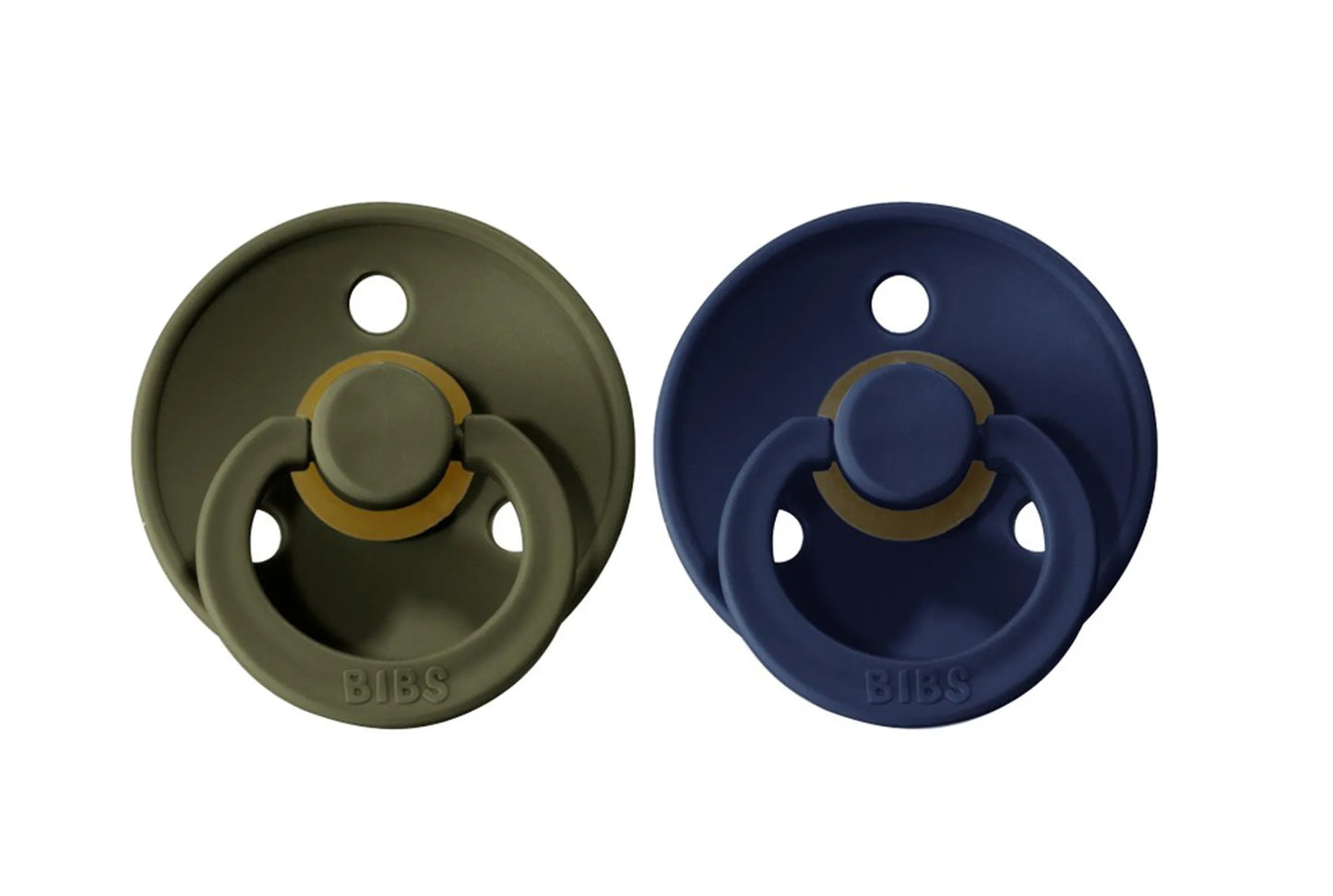 لهاية بيبز (٢ حبة) - زيتي / أزرق غامق