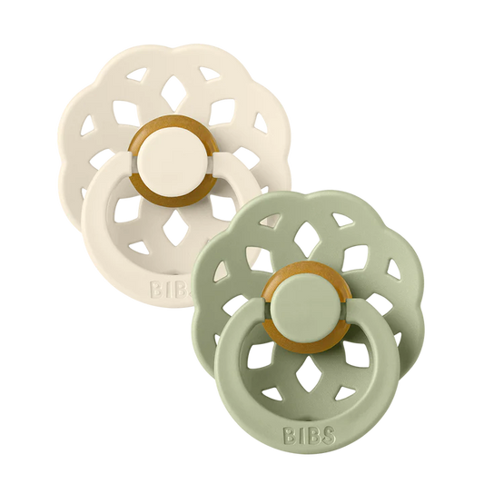 Bibs Pacifier Boheme (2 Pack) - Ivory / Sage