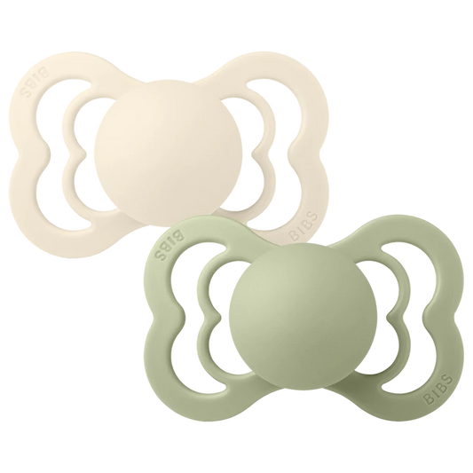Bibs Pacifier Couture (2 Pack) - Ivory / Sage