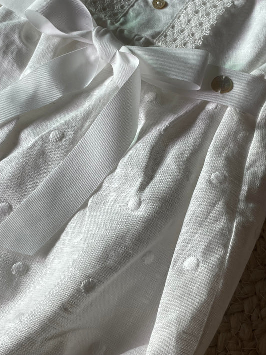 Paz Rodriguez Bow Romper - Ivory