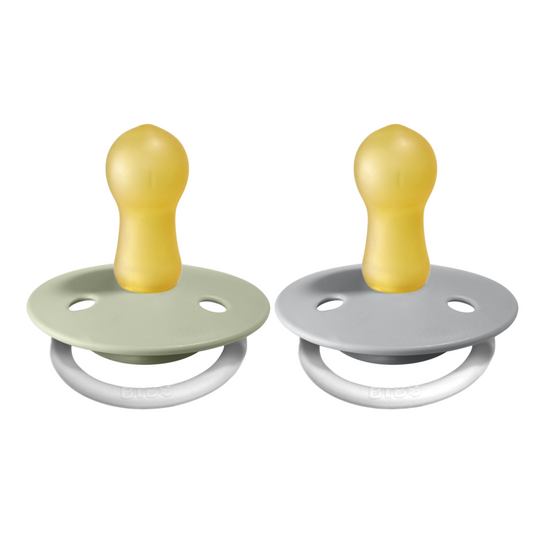 Bibs Pacifier De Lux Glow 2 pcs - Sage / Cloud