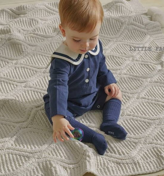 Little Sailor Romper - Navy