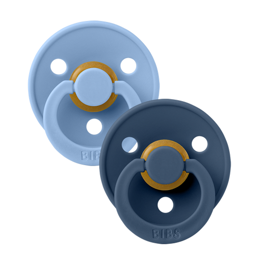 Bibs Pacifier 2pc - Sky Blue / Steel Blue