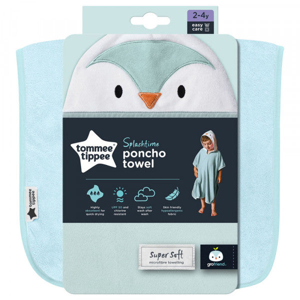 Tommee Tippee Splashtime Hooded Poncho Towel (2-4 Years) - Blue