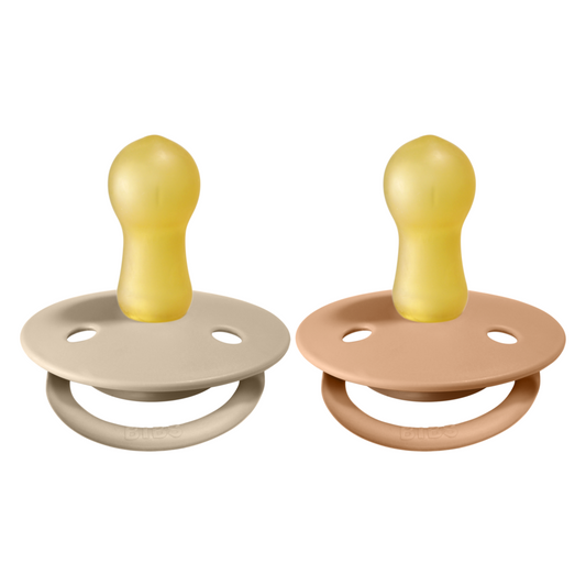 Bibs Pacifier De Lux 2 pcs - Vanilla / Peach