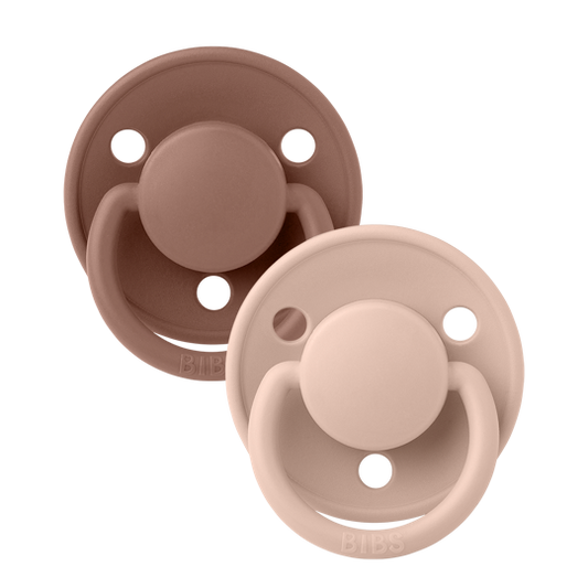 Bibs Pacifier De Lux 2 pcs - Woodchuck / Blush