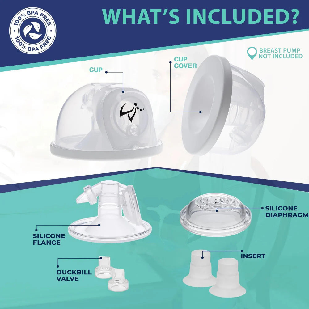 BabyBuddha Hands-Free Breast Pump Collection Cups (22/24 mm)