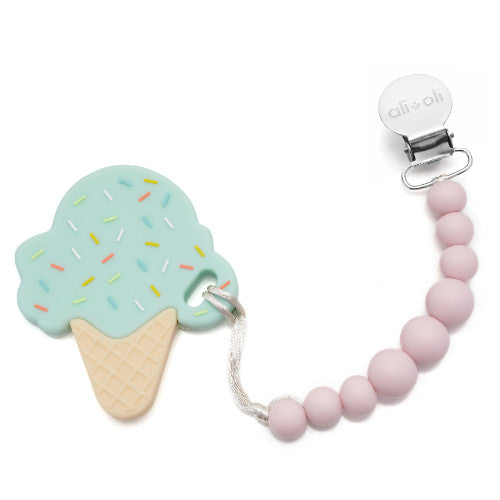 Ice Cream Cone Teether - Mint