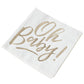 Baby shower Gold Paper Napkins - 'Oh Baby'